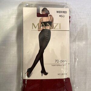 Opaque tights wine red